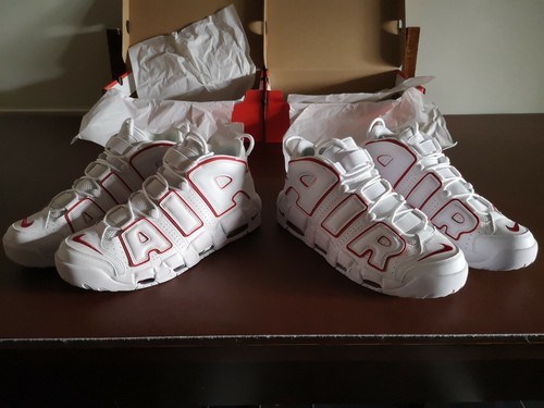 Nike Air More Uptempo Contorno Blanco Rojo Universitario tamaño de Reino  Unido 11 | eBay