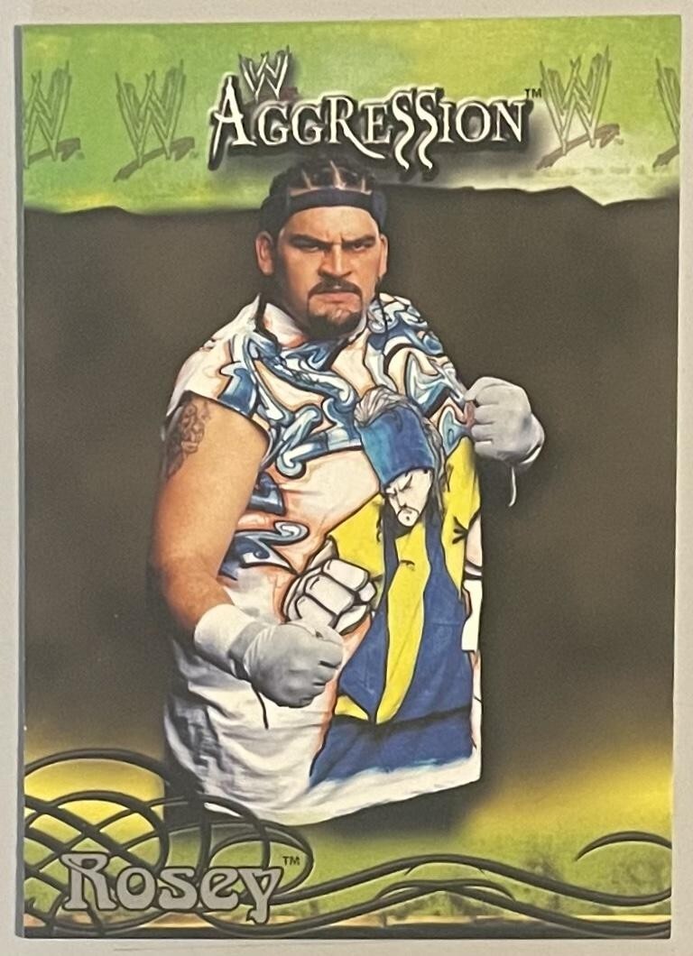 ROSEY, 2003 FLEER WWE "AGGRESSION" CARD, WOW !