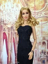 Black Lace Dress Outfit Gown For Tyler Sydney Brenda Gene Alex Tonner Deva 15" 
