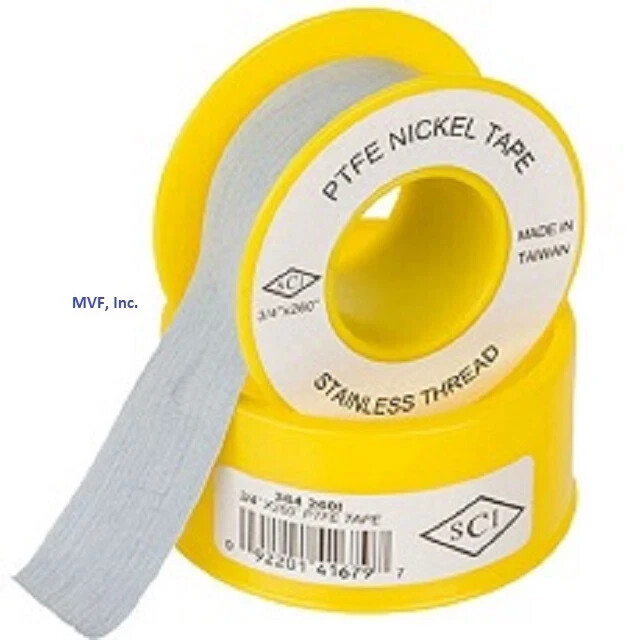 PTFE Tape w/ Nickel for Stainless 3/4" X 260" Thread Sealant Brewing 050ER05