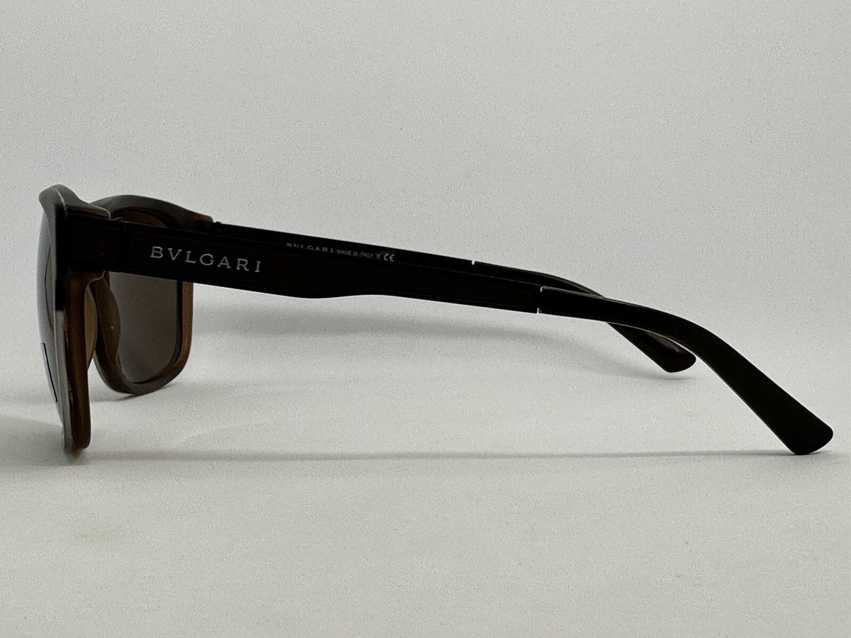 NEW BVLGARI BV7024 5356/73 Sand Brown Horn Steel 59.17.140 