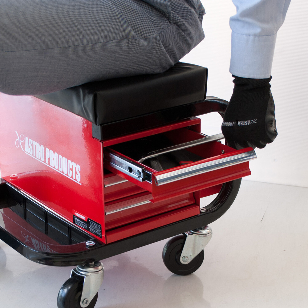 Astro Products Seat Garage Stool Work Mechanic Tool BOX Storage