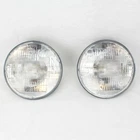 7" Halogen Sealed Beam Glass Headlight Head Light Headlamp Bulbs Pair 6V 6 Volt