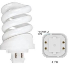 18W G24q-2 4-Pin PL-SP Spiral Lamp Light Bulb Warm White 2700K 827 G24-Q2