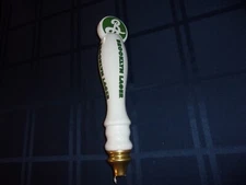 BEER TAP HANDLE 12.5" BROOKLYN LAGER CERAMIC GREEN WHITE RARE