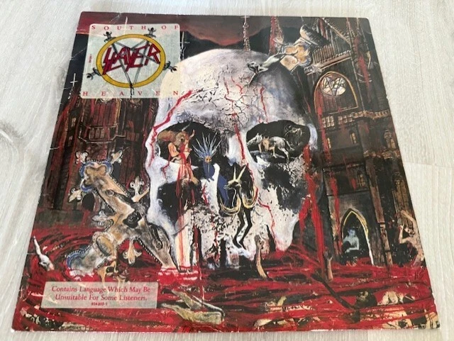 SLAYER - SOUTH OF HEAVEN ORG 1.PRESS LP 1988 + OIS/HYPERSTICKER METALLICA - Image 2 of 4