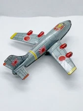 Showa Retro Period Tin Airplane Fighter Plane Toy