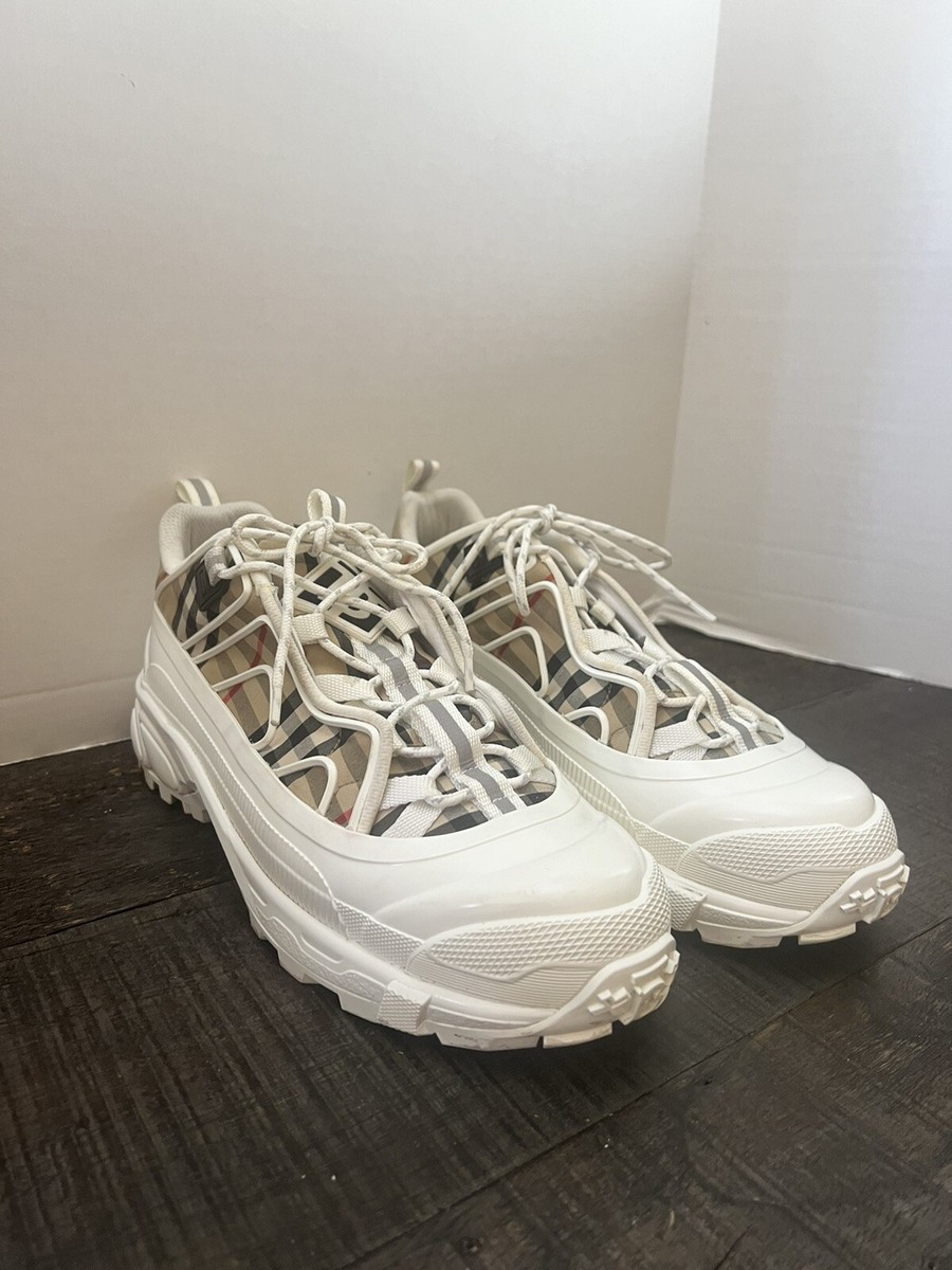 ☆【BURBERRY】☆Vintage Check Cotton Arthur Sneaker.s☆ Burberry - Vintage Check Cotton and Nylon Arthur Sneakers