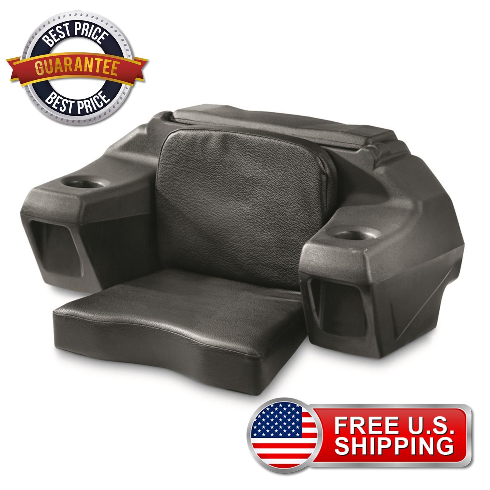 ATV Seat Backrest Storage 4 Wheeler Locking Padded Waterproof Rear