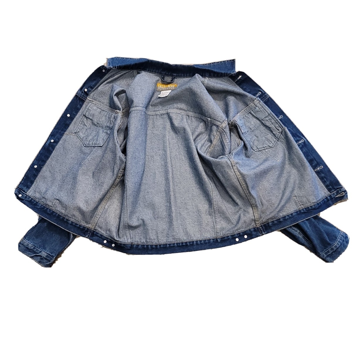 EAGLE RIDGE OUTFITTERS 中綿 デニムジャケット ブルー(メンズ XL)中古 古着 V3545 Eagles Ridge Outfitters Trucker Blue Denim Jean Jacket Large