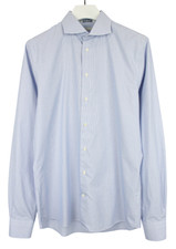 SUITSUPPLY Try On Extra Slim Fit Formal Shirt Men's 41-7 / 16L Pinstripe Blue