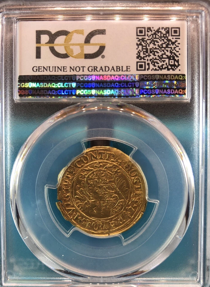 (1515-1555) BELGIUM FLANDERS GOLD FLORIN FR.207 PCGS GENUINE AU DETAILS - Image 4 of 4