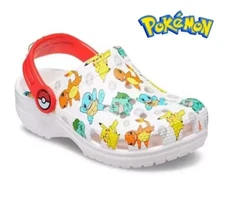 Crocs Classic Pokémon Clogs - Big Kid Sandals White / Multicolor Size J3 Shoes -