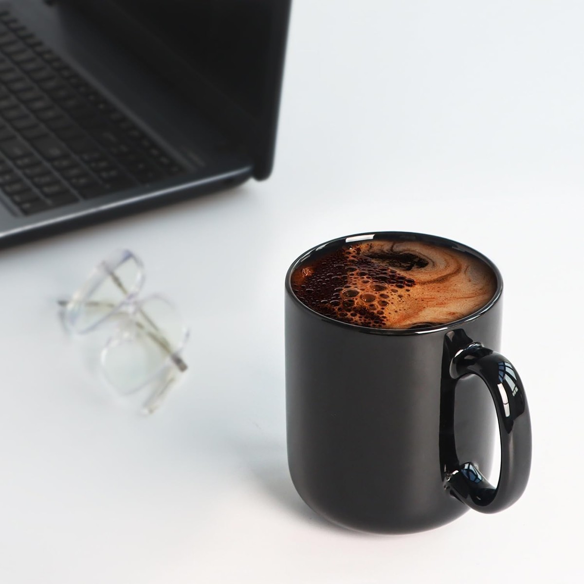 20 OZ Large Coffee Mug Smooth Ceramic Tea Cup for Office Home Black | eBay