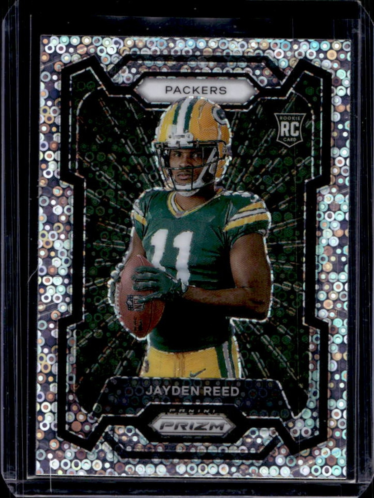 2023 Prizm Jayden Reed Rookie Variations RC Prizm No Huddle #332 Packers