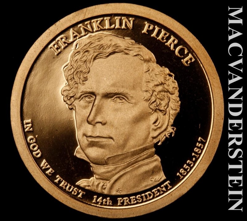 2010-S Franklin Pierce Dollar- Choice Gem Proof Luster- No Reserve #L5541