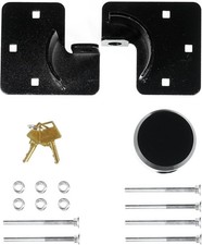 Black Hidden Shackle Padlock 2 Pack, 73Mm/2-7/8 Puck Lock Keyed Different with