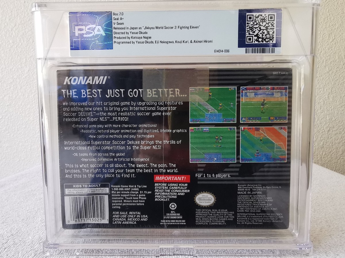 International Superstar Soccer Deluxe Wata PSA 7.0 A+ Sealed Super