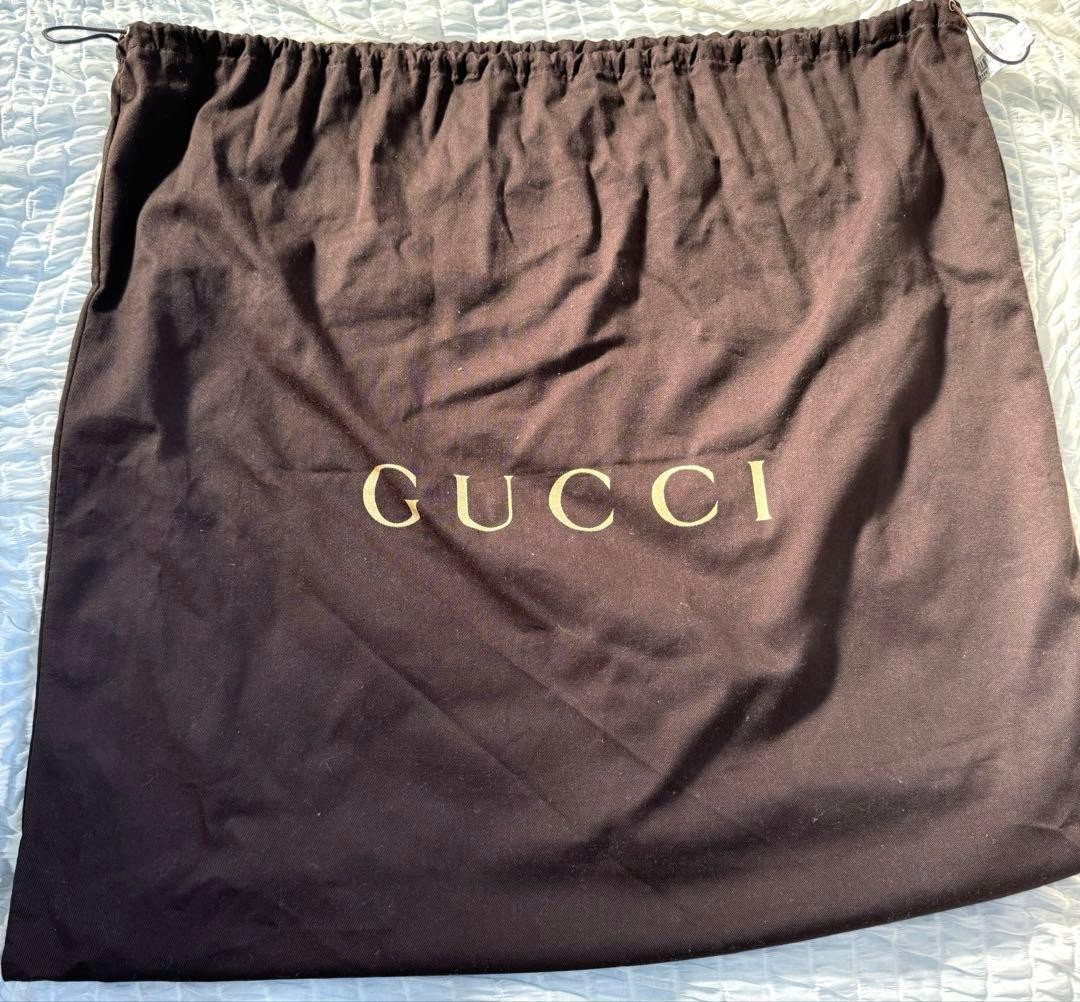 GUCCI GG Canvas Leather Tote Bag Purple with Pouch, Used, Slight Wear thumbnail 17