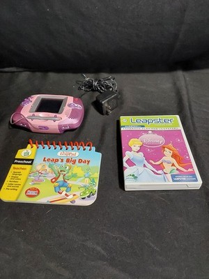 Pink Leap Frog Leapster Learning Game System + 2 Games 