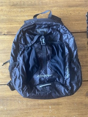 Eddie Bauer Stowaway Backpack 30L Durable Rip Stop Daypack Hiking Black