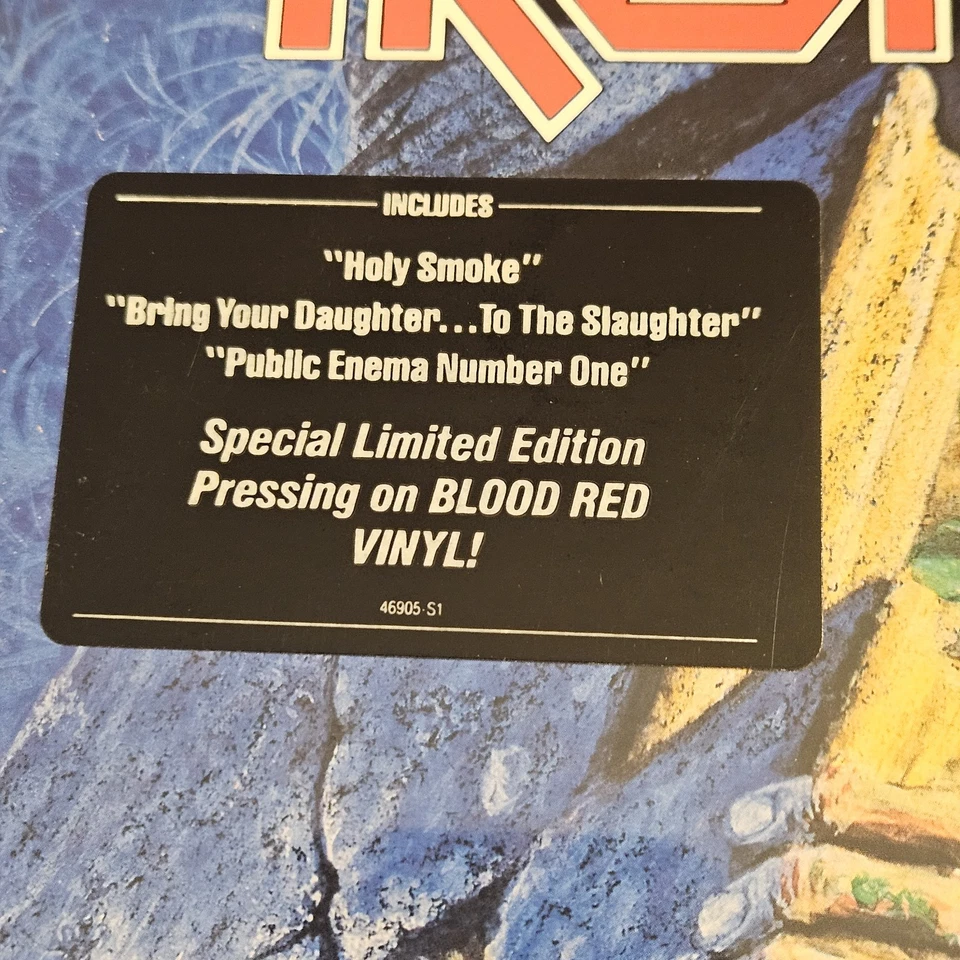 Iron Maiden No Prayer For The Dying LP 1990 RED Vinyl Sealed HYPE STICKER US - Image 3 of 4