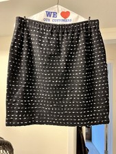 Jones New York Signature Skirt Black White Textured Size 14