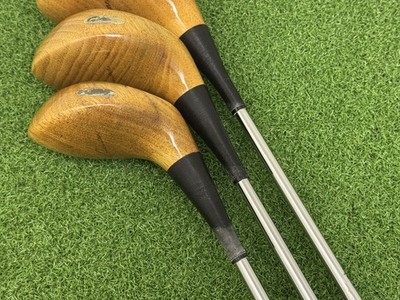 MacGregor Tourney 693T Tommy Armour Persimmon 1 2 3 WOOD SET Right
