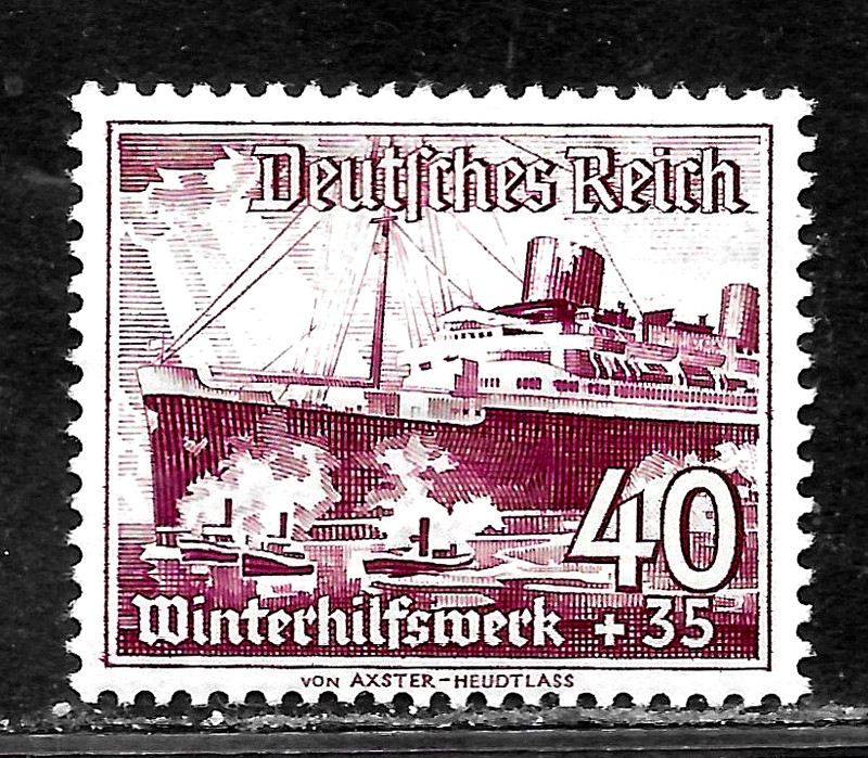 HICK GIRL-MINT  GERMAN  SEMI-POSTAL  SC#B115  S. S.  BREMEN      X4454