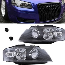 Scheinwerfer SET Schwarz + Stellmotor H7/H7 für Audi A3 8P1 8PA ab 2003-2008