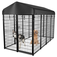 Dog Kennel Outside with Roof, 8'x6'x4' Outdoor Dog Kennels for Large Dogs, He...