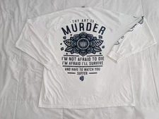 Thy Art Is Murder 2XL Long Sleeve T-Shirt  "Not Afraid To Die" 