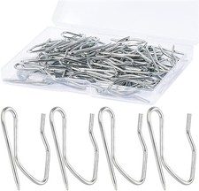 1.2 Inches Curtain Hooks, Sopito 58pcs Metal Drapery Pin and Silver White