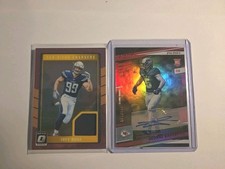AUTO ROOKIE AND RELIC LOT! KARLAFTIS , BOSA -CHIEFS , CHARGERS
