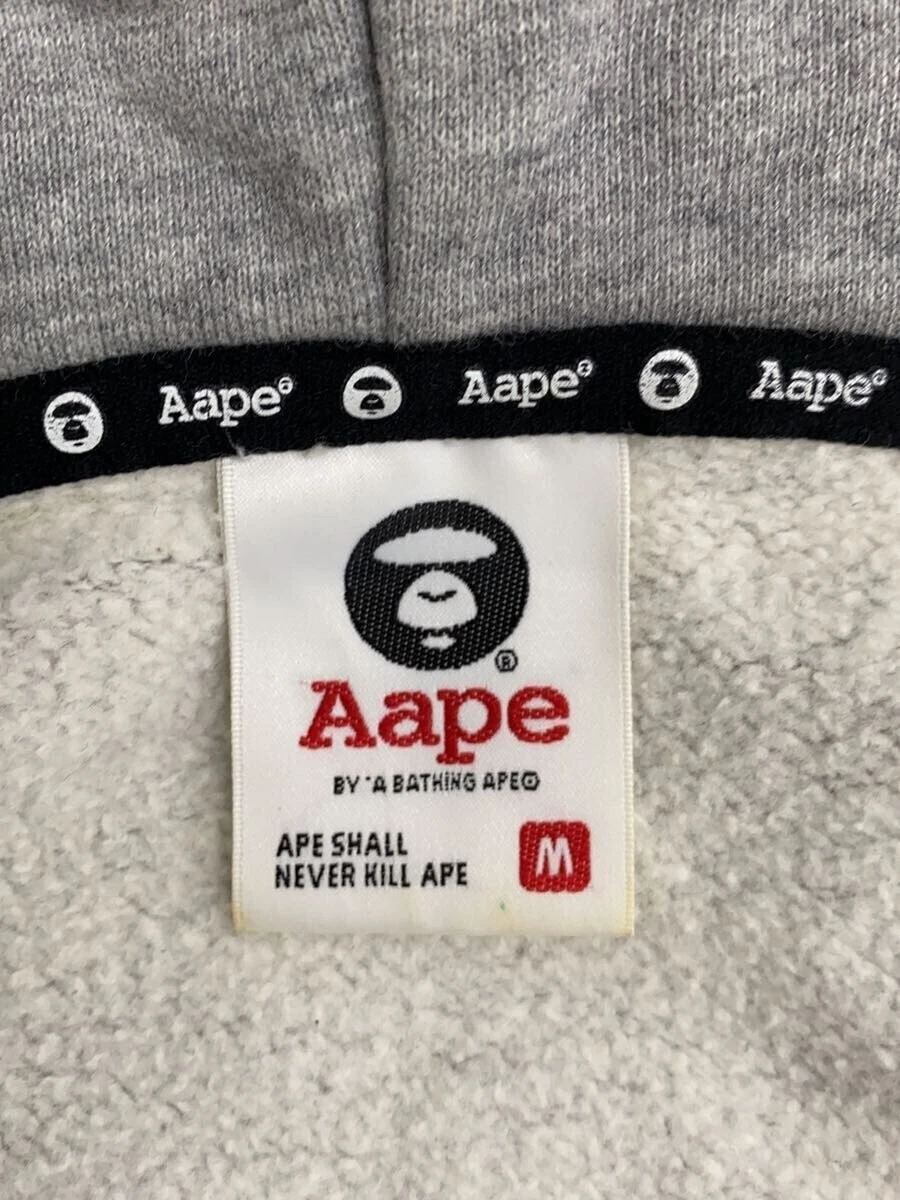 A BATHING APE (BAPE) Felpa con cappuccio AAPE BY A BATHING APE grigia M usata