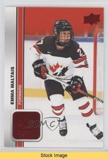 2023 Upper Deck Team Canada Juniors Women's WC Red Foil Emma Maltais READ 1a9z