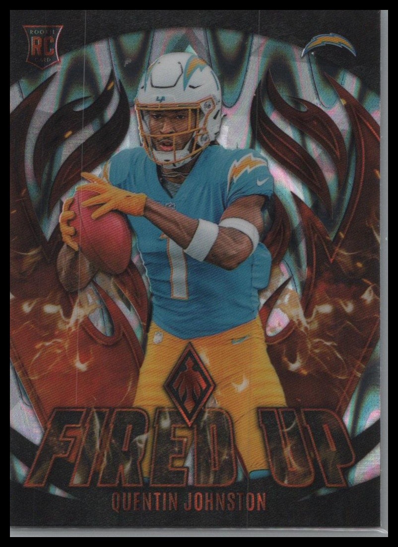 2023 Panini Phoenix #FU-14 Quentin Johnston Fired Up Silver Seismic