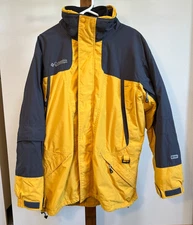 Vintage 90s Columbia Men’s Interchange 3-in-1 Ski Jacket Yellow & Gray L Fleece