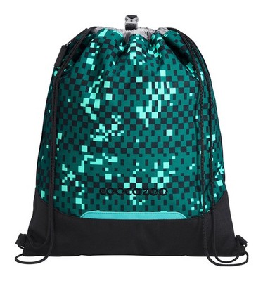 coocazoo Gym Bag Sportbeutel Pixel Blox petrol mint Neu