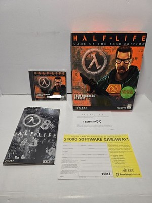Half-Life Game of the Year Edition PC Windows PC Computer Complete Big Box CIB