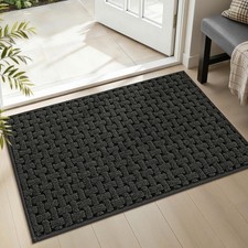 Door Mat Indoor Entrance 20x32 Non-Slip Washable Absorbent Low Profile Grey