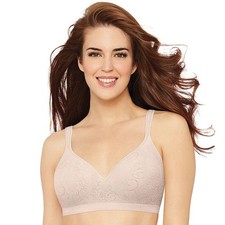 48 Bali Women's Beige Comfort Revolution Shaping Wireless Bra Size 38C