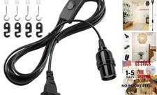 Extension Hanging Lantern Cord Cable, E26 Pendant Light Lamp 1 13ft - Black