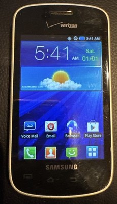 Samsung Illusion SCH-110 (Verizon) Silver 2GB Cell Phone Very Good Used