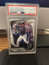 2020 Panini Prizm Randy Arozarena White Wave Prizm RC #53 PSA 10 GEM MINT Rays
