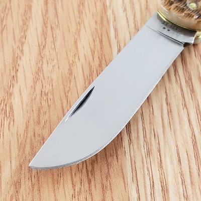 Case XX Sod Buster Jr Folding Knife Carbon Steel Blade Amber