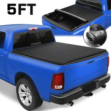 5FT Soft Roll-up Tonneau Cover FOR 2005-2025 Nissan Frontier Truck Bed BLK