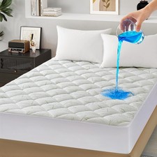 100 Waterproof Mattress Protector Breathable Bamboo Viscose Mattress Cover, ...