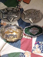 4 Harley Davidson Belt Buckles All Broken