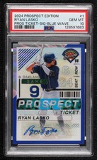 2024 Prospect Edition Blue Wave Prizm Signatures 45/75 Ryan Lasko #1 Auto 8d2